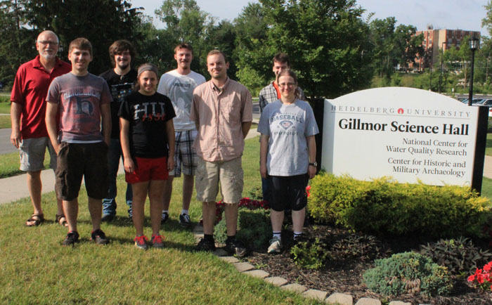 From Left to Right: Dr. David Bush-Site Director, Brandon Herrmann-Student Assistant, Grayden Carroll, Leeora Mohler, Aaron Whitaker, James Simms, Les Jacob, and Renee Hennenman